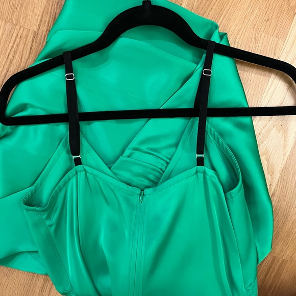 COPY - BNWOT Helmut Lang Ruched Slip Dress in Green - Picture 5 of 10